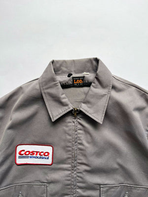Work jacket from the 1970s in excellent condition, Lee brand. Made in the USA 70's Talon zip jacket. Double pocket construction with patch applied on the front.