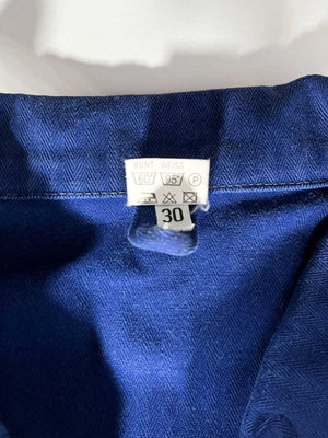 French chore jacket 70s in HBT cotton. Size Large. True French Workwear enclosed in a single garment. Unique color shades. Used by a company called Kubler.
