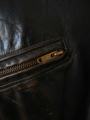 60s German Leather Jacket - L