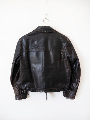 60s German Leather Jacket - L
