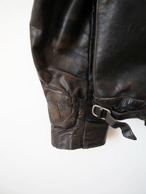 60s German Leather Jacket - L