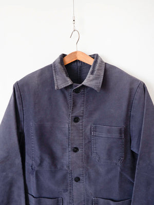 Schwarze Moleskin-Arbeitsjacke aus den 50er Jahren - M