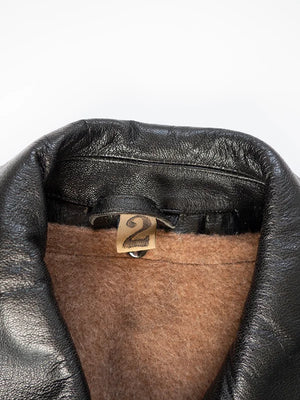 80s Italian Goatskin Tank Jacket - XL