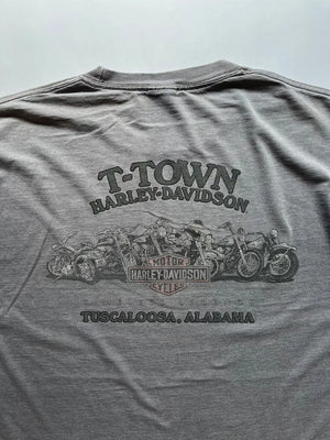 1990s Harley Davidson Faded Black Tee - L