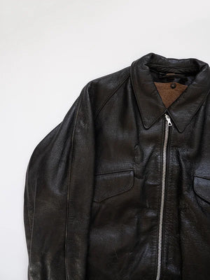 60s Italian Goatskin Tank Jacket - M