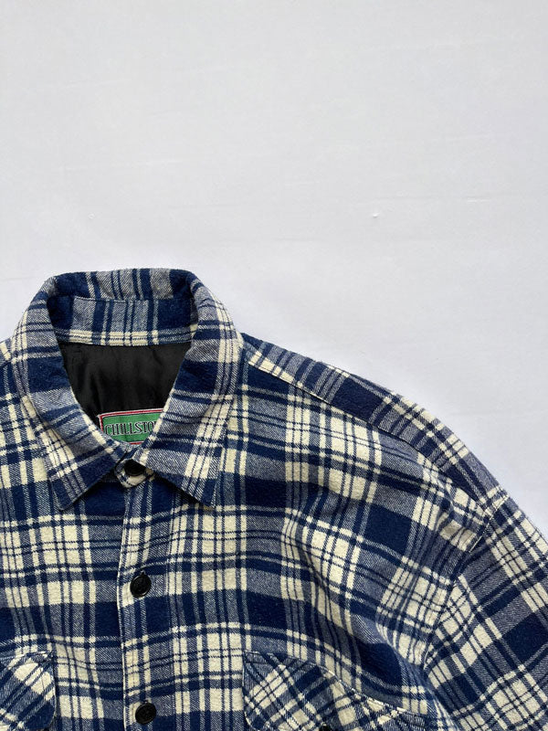Flannel shirt jacket vintage. Size Large. Quality cotton and perfectly maintained over time. The shirt represents the perfect 90s style. In 100% cotton.