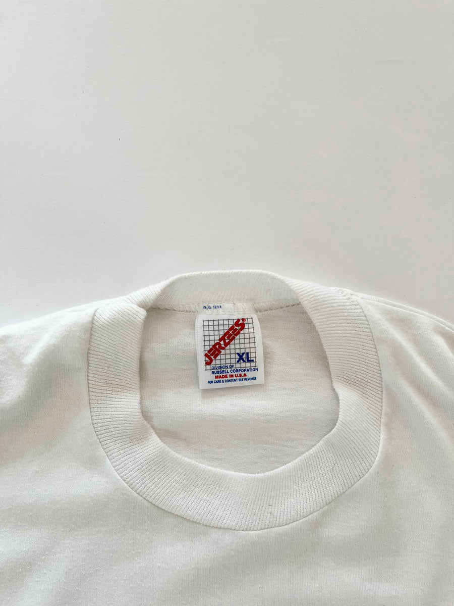 Vintage single stitch tee State Track meet South Dakota. 90s production, Jerzees brand by Russel Made USA. Recommended size L. In excellent condition. Rare.