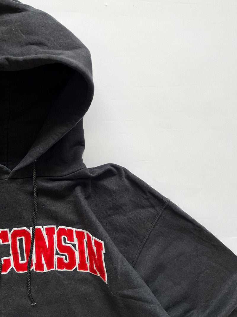 Vintage hoodie Champion made in Mexico in the 2000s. Boxy fit. Print on the front with writing. Size Large.