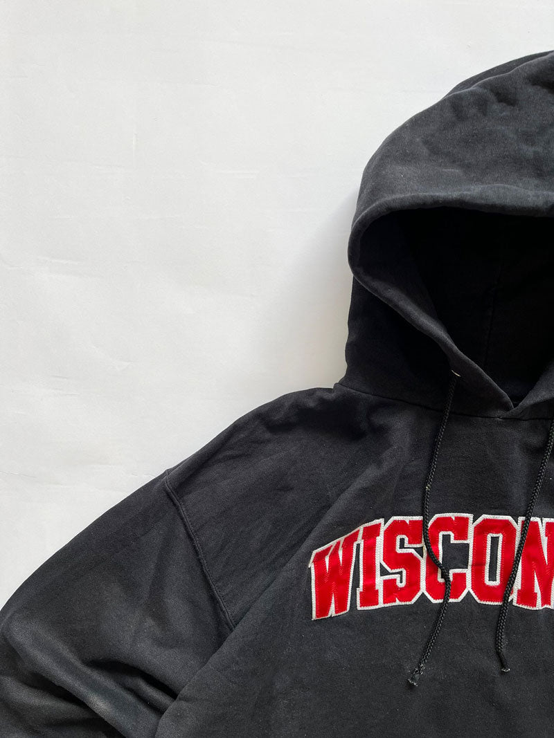 Vintage hoodie Champion made in Mexico in the 2000s. Boxy fit. Print on the front with writing. Size Large.
