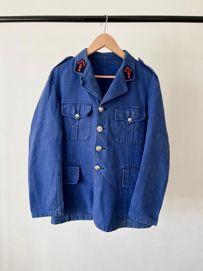60s French Fireman Workwear Jacket - M