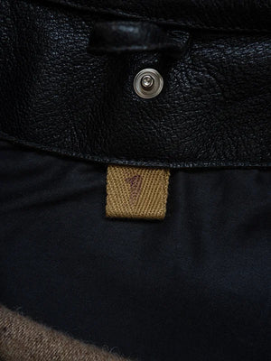 Blouson Tank en cuir de chèvre italien années 80 - XL