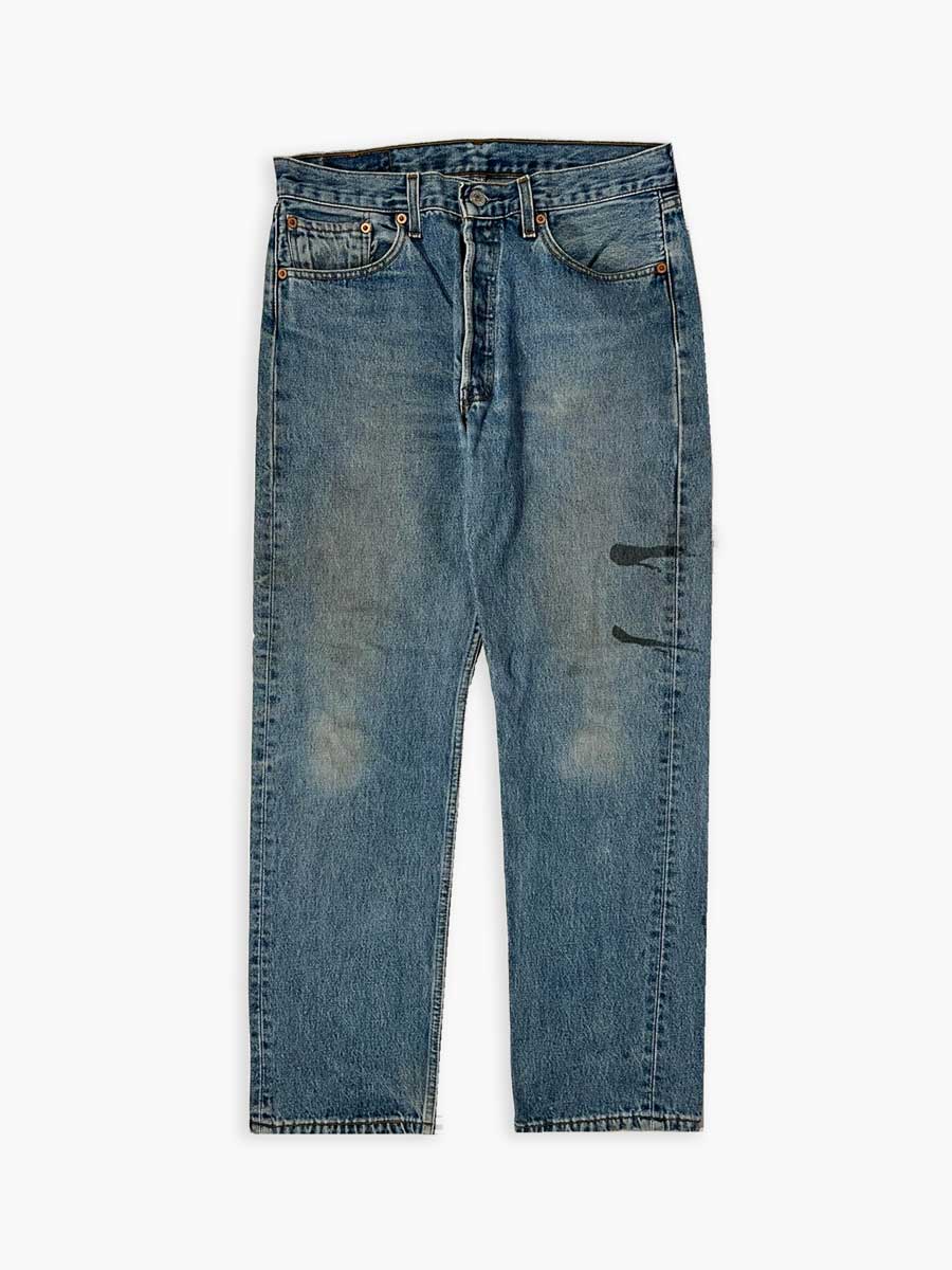 Levi's vintage 501 from 1990s. Step into timeless style with this authentic vintage medium blue Levi's. Extreme quality fabric with unique color shades.