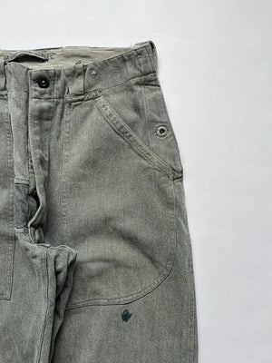 60 - 70s Swiss Army Denim Work Pants - W31 L32