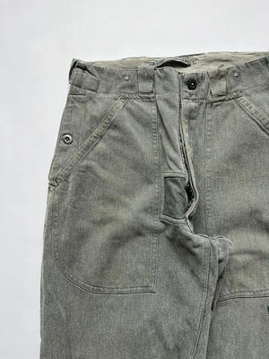 60 - 70s Swiss Army Denim Work Pants - W31 L32