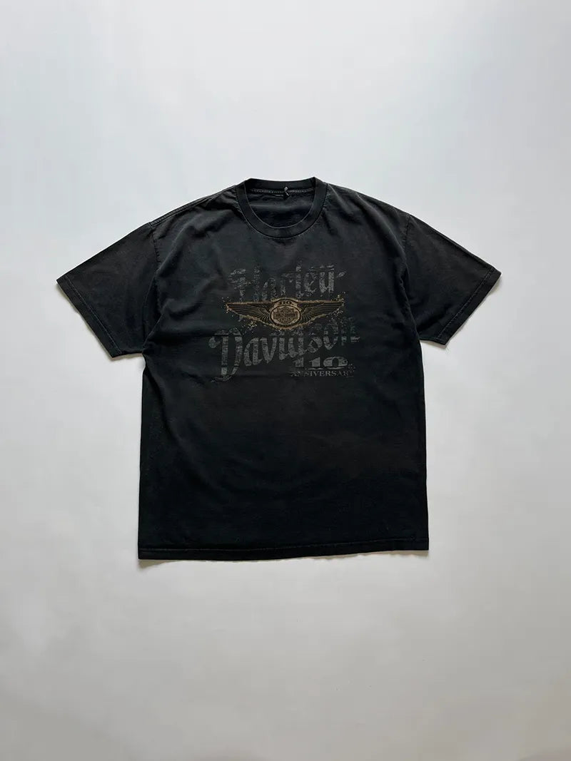 T-shirt gris foncé Harley Davidson années 2000 - XL
