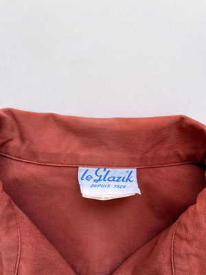Blouse de pêcheur française vintage années 80 saumon XL