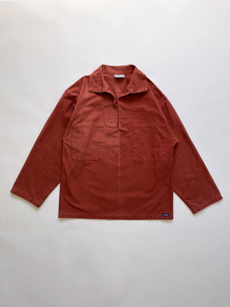 Blouse de pêcheur française vintage années 80 saumon XL