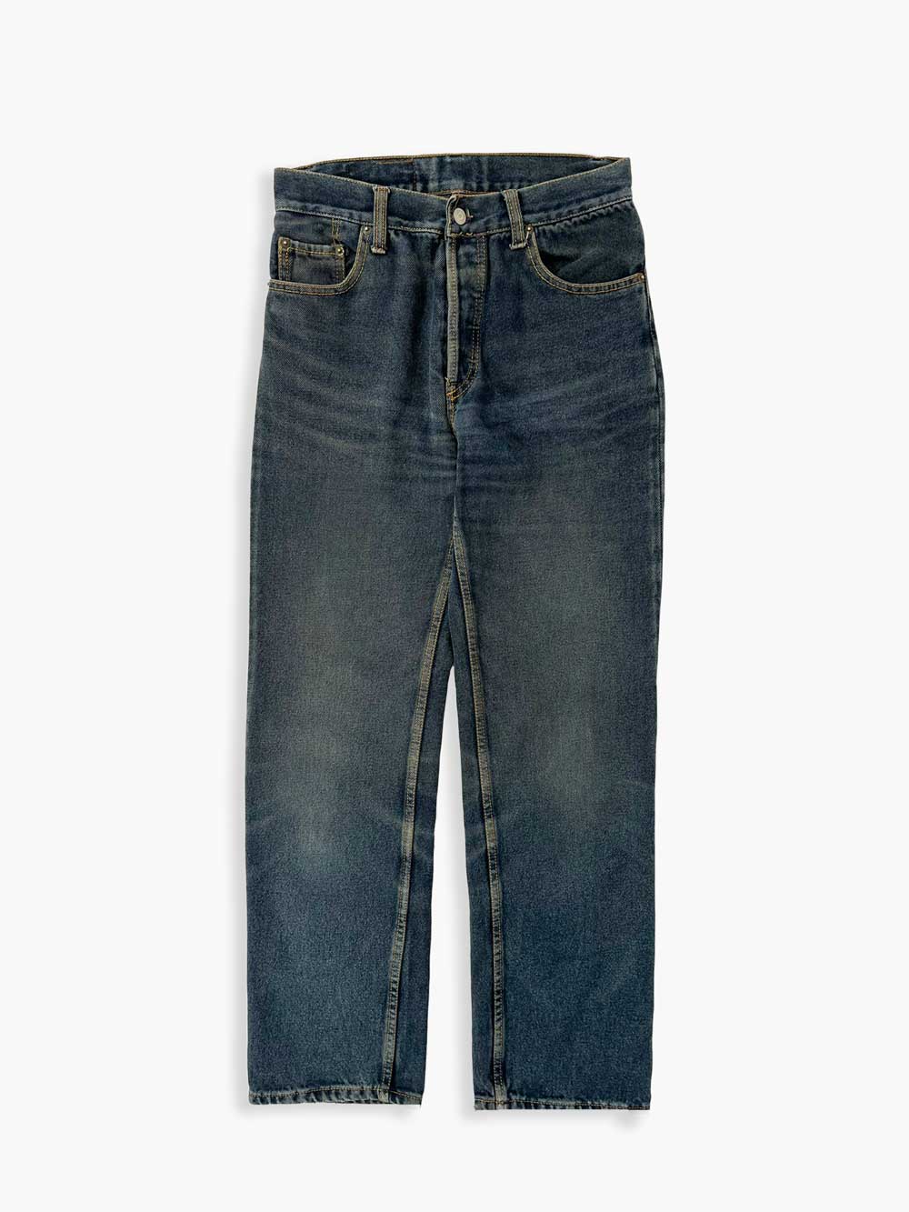 Levi's vintage 501 dark blue 90s. Step into timeless style with this authentic levi's proudly made in the USA. Quality denim cotton from United States.