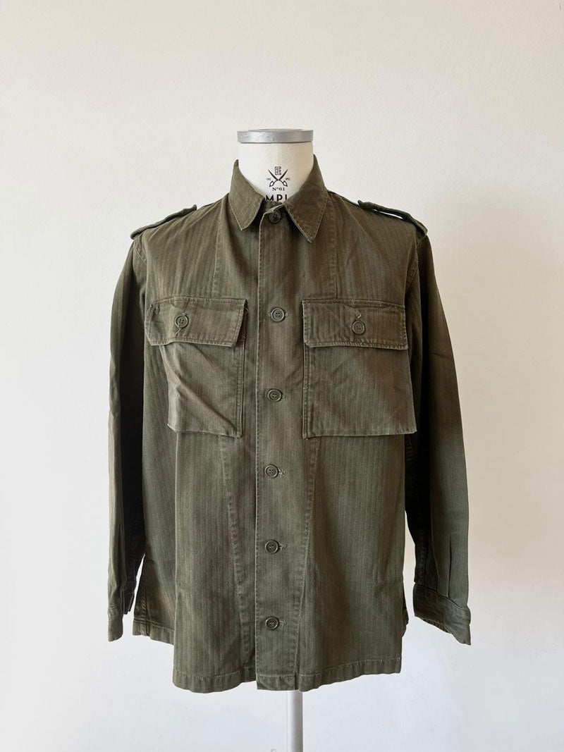 70s HBT Dutch Army Uniform shirt - L