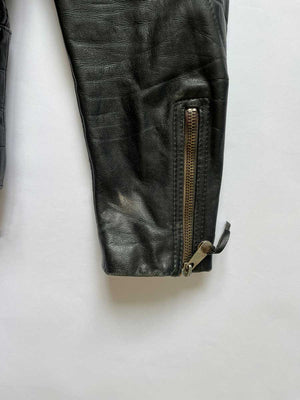 Leather biker jacket Damen 70s - S