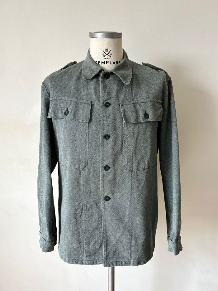 Veste de travail en denim de l’armée suisse des années 1980 Refader Studios