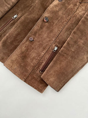 80s German suede jacket - L