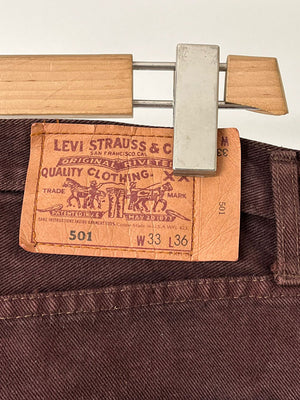 Levi's 501 brown 80s Made in USA - 32X32