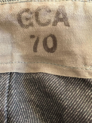 60s 70s Swiss Army Denim Work Pants - W40 L34