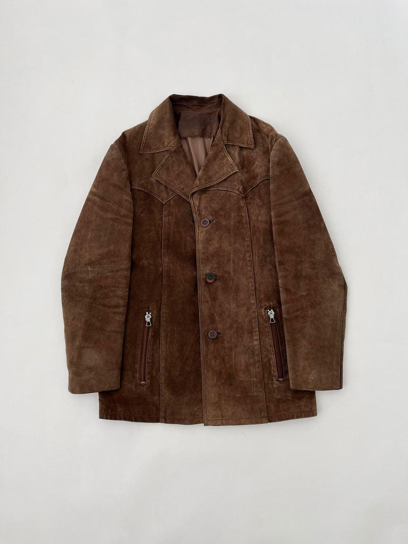 80s German suede jacket - L