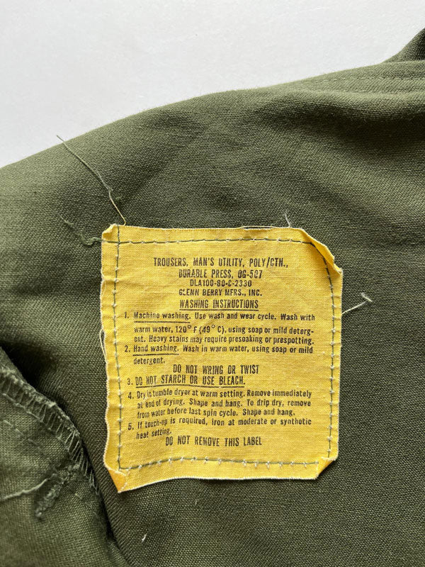 OG-507 pants 1980 vintage 30x32. Production 1980. Versatile and stylish, OG-507 pants are a must-have for anyone seeking a military-inspired look. Zip Ideal.
