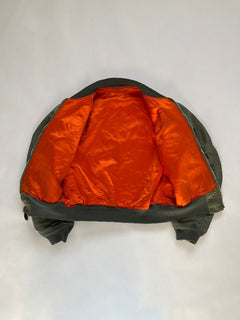 Orange interior of the jacket.