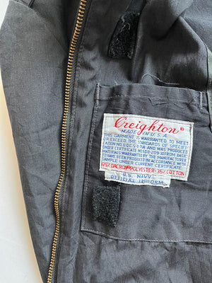 Light jacket USAF 80s black Creighton - XS