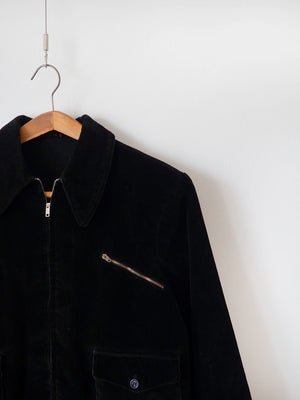 1960s Black Spanish Corduroy Jacket - M