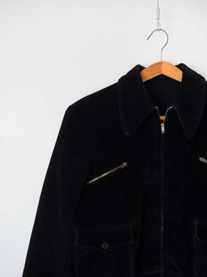 1960s Black Spanish Corduroy Jacket - M