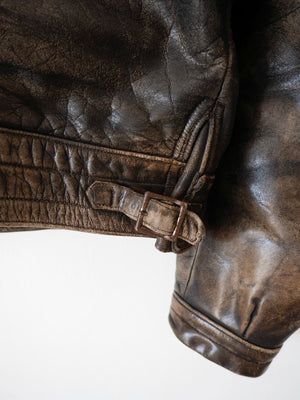 30s 40s German Leather Jacket - S/M