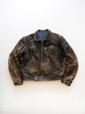 30s 40s German Leather Jacket - S/M