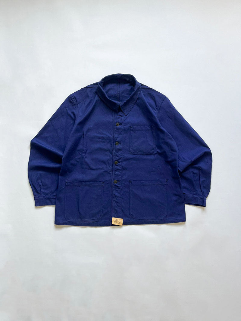 Work Jacket bleu from 1970s M.T.C Paris. Complete with all original labels. Made France. Piece of French vintage history, typical blue workwear product.