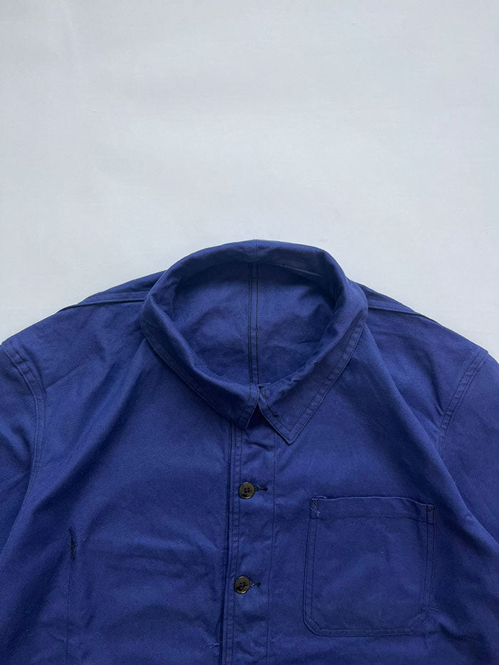 Work Jacket bleu from 1970s M.T.C Paris. Complete with all original labels. Made France. Piece of French vintage history, typical blue workwear product.