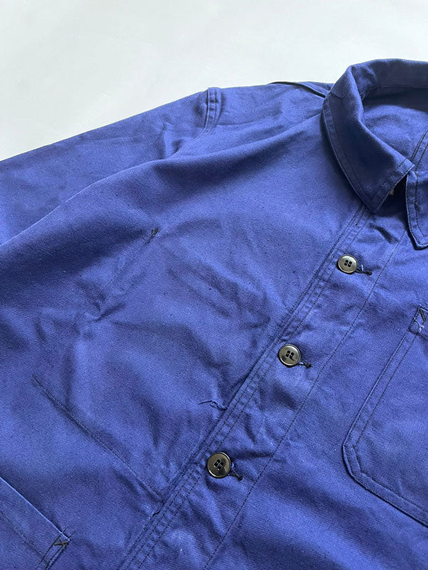 Work Jacket bleu from 1970s M.T.C Paris. Complete with all original labels. Made France. Piece of French vintage history, typical blue workwear product.