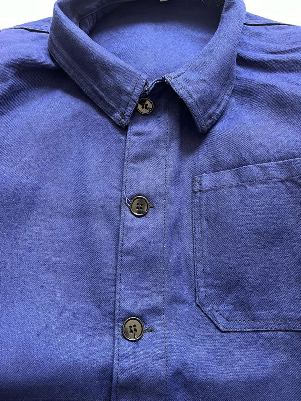 French work jacket vintage from 1980s size Medium. Sanfor. Thick, quality workwear cotton. Typical vintage French clothing, chosen through our careful selection.