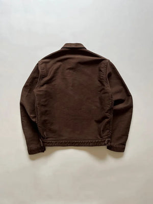 Veste Cycliste Française en Moleskine Marron Années 60 70 - S