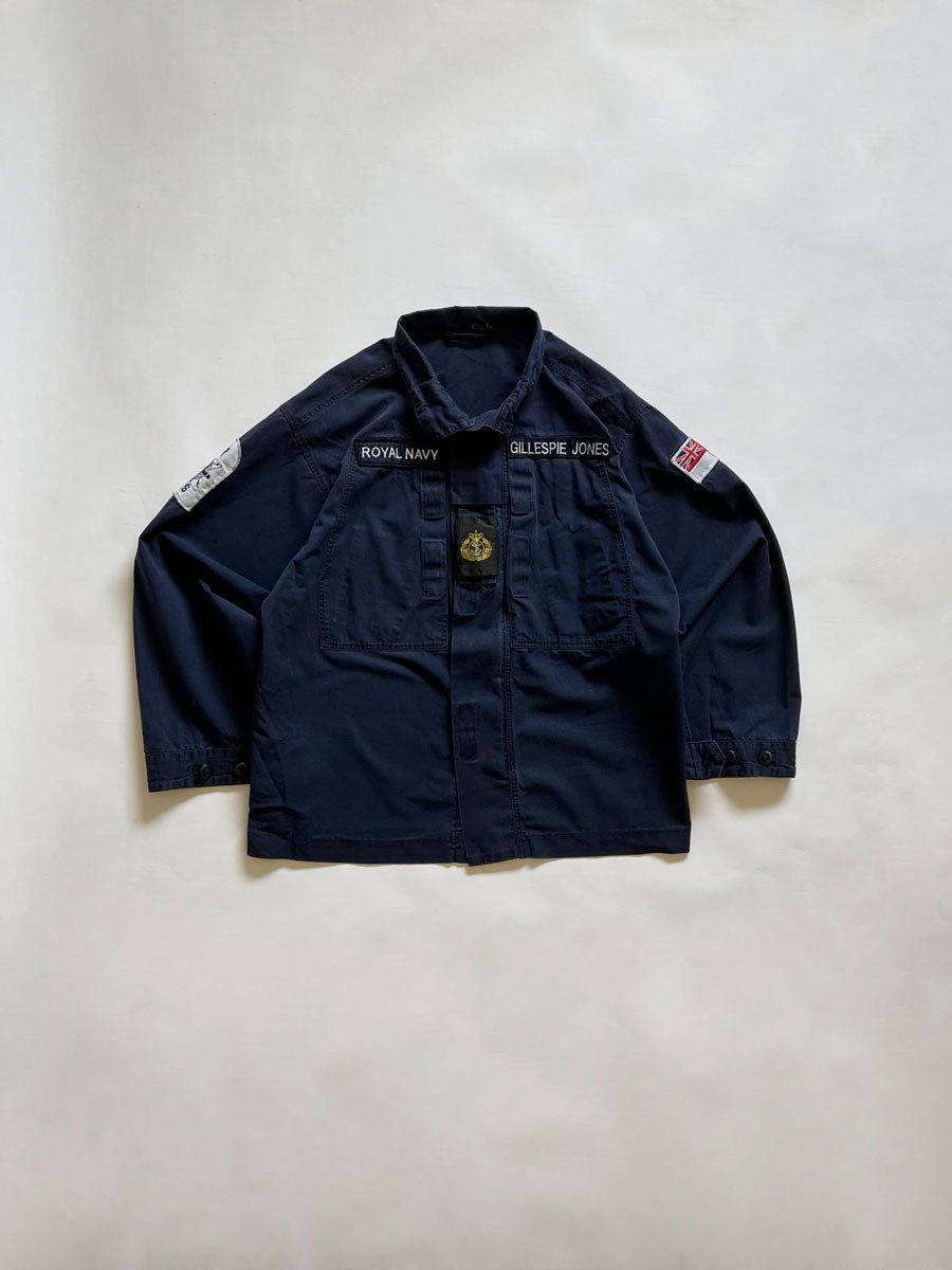 Royal Navy Work Jacket combat warm weather. Jacket used by the English navy with applied "CIS" patch representing the section specialized in telecommunications.