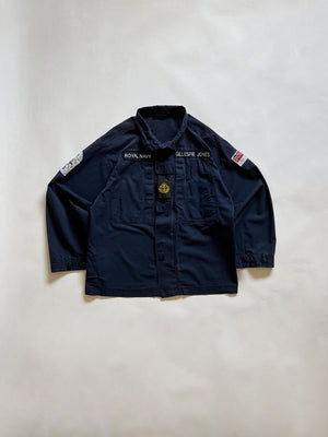 Royal Navy Work Jacket combat warm weather. Jacket used by the English navy with applied "CIS" patch representing the section specialized in telecommunications.