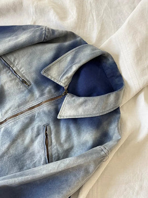 Veste Cycliste Française Années 50 Coton Bleu - M