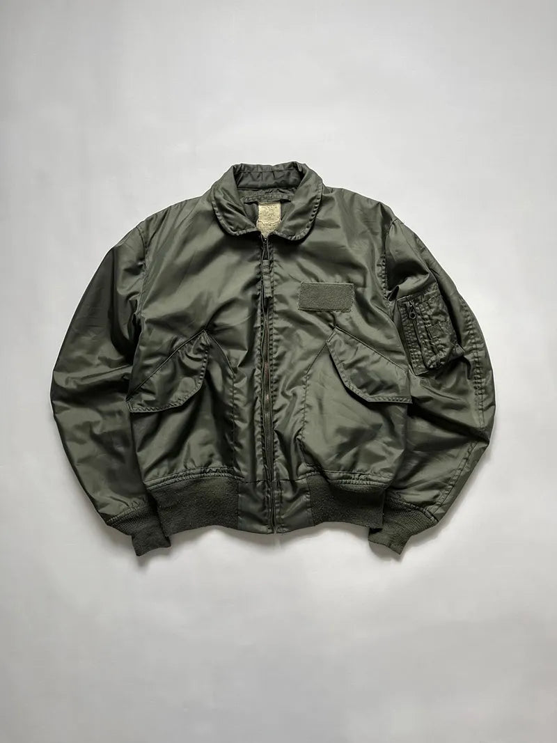 Rare 70s Vintage USAF Flyer's CWU-36/P Pilot Flight Jacket. A true piece of US Air Force history, with the design of the first CWU 36P model. Size large.