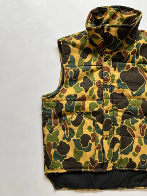 70s 80s Jim Catfish Duck Camo Gilet - M