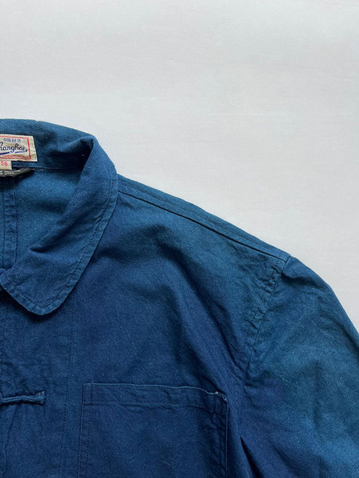 Chinese chore jacket 70s by Shanghai. Moleskine. Iconic vintage workwear piece that represents the perfect fusion between French clothing and Chinese clothing.