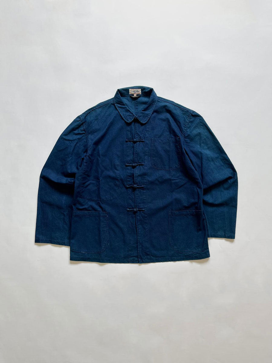 Chinese chore jacket 70s by Shanghai. Moleskine. Iconic vintage workwear piece that represents the perfect fusion between French clothing and Chinese clothing.