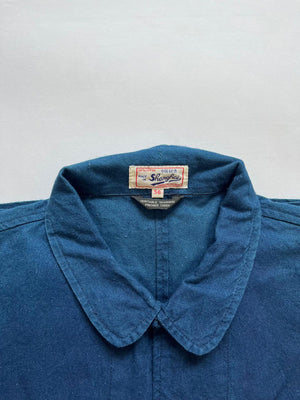 Chinese chore jacket 70s by Shanghai. Moleskine. Iconic vintage workwear piece that represents the perfect fusion between French clothing and Chinese clothing.