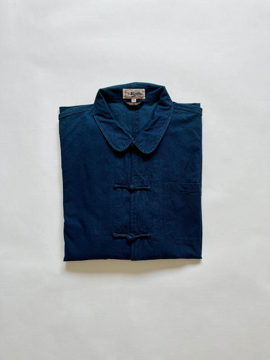 Chinese chore jacket 70s by Shanghai. Moleskine. Iconic vintage workwear piece that represents the perfect fusion between French clothing and Chinese clothing.